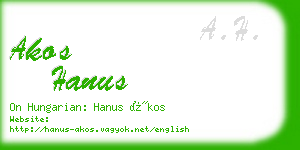 akos hanus business card